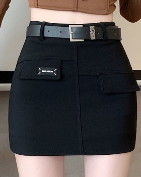 A-line skirt black short skirt for women