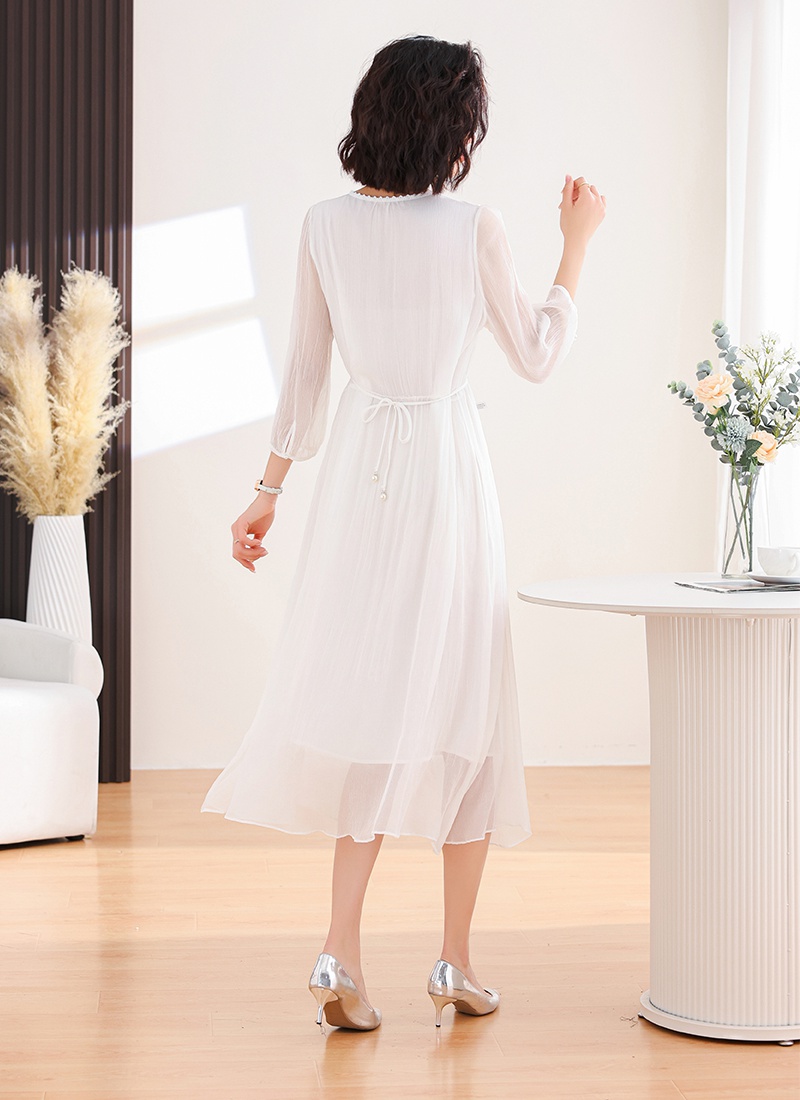 Western style white show young fashion lazy dress