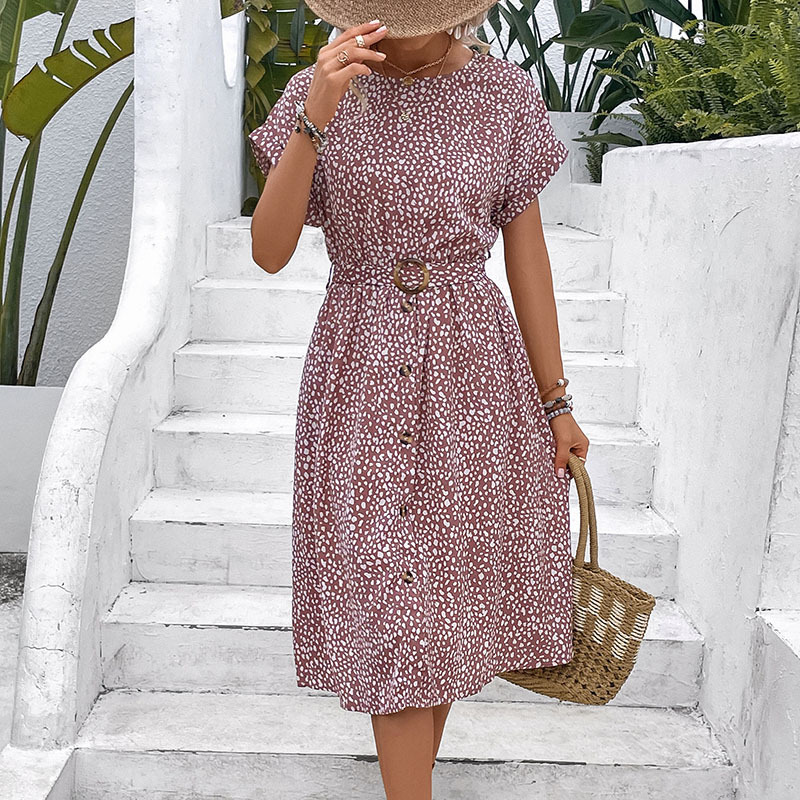 Printing fashion temperament summer dress for women