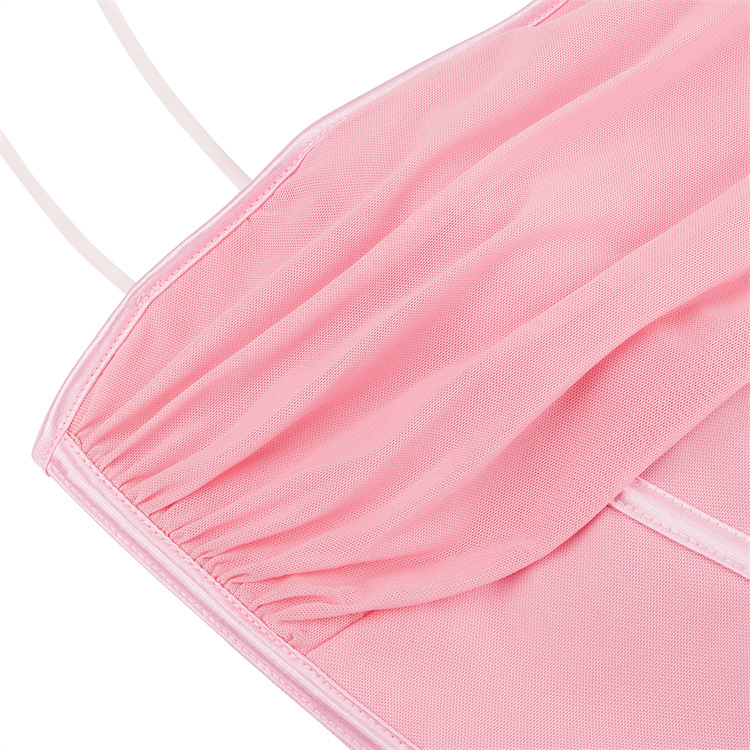 Wrapped chest body sculpting tops pink small sling