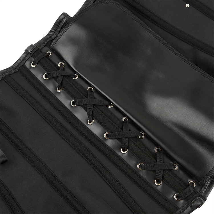 Black court style zip retro chain corset