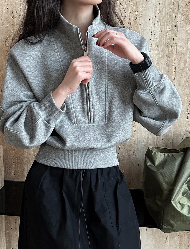 Korean style high waist tops spring hoodie for women