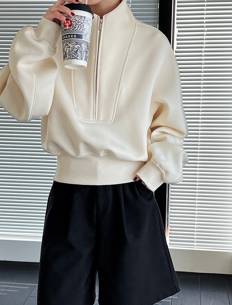 Korean style high waist tops spring hoodie for women