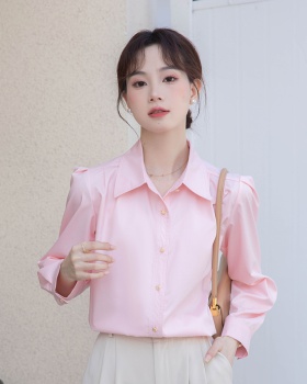 France style long sleeve shirt niche tops for women