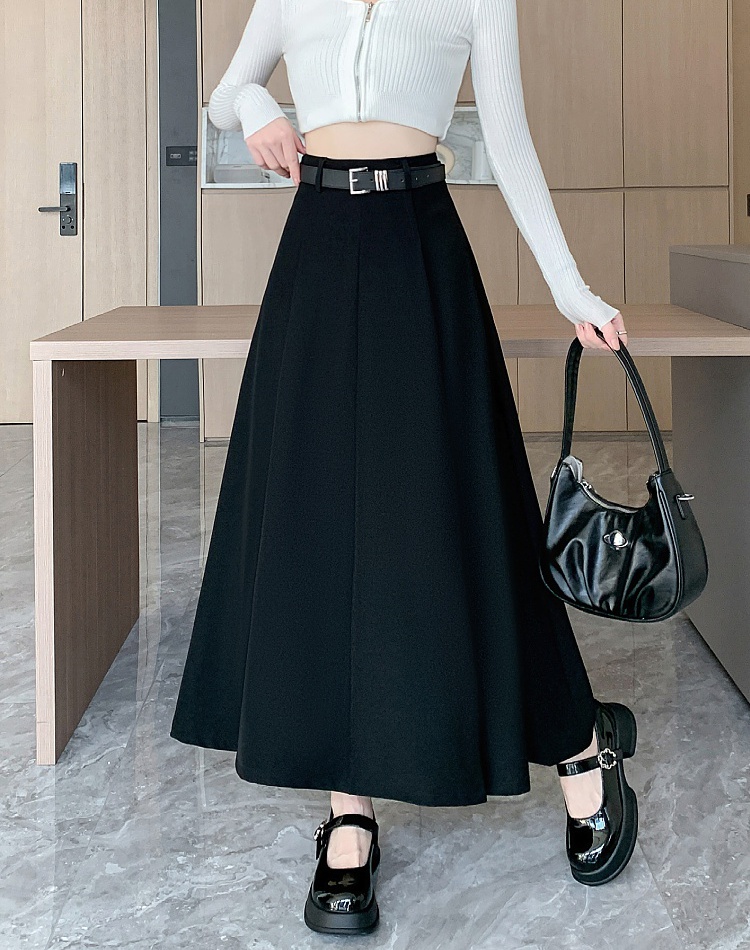 Slim big skirt skirt pleated business suit