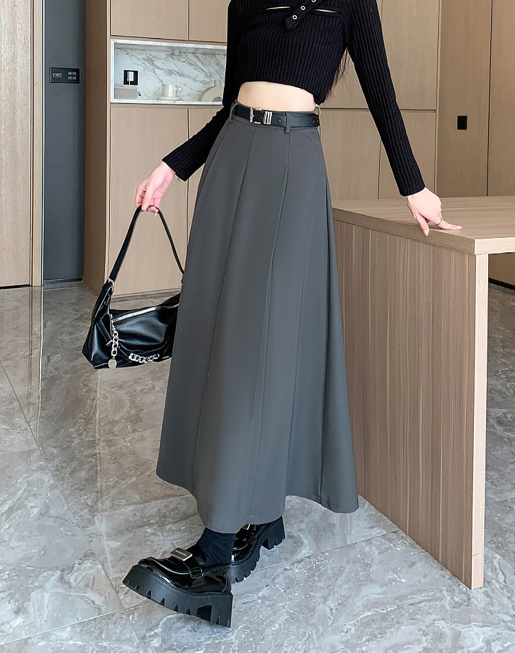 Slim big skirt skirt pleated business suit