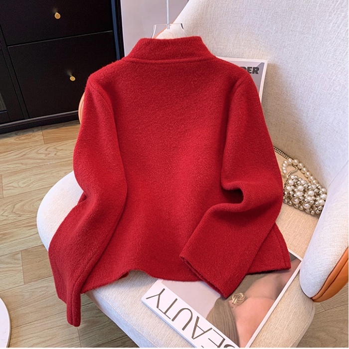 Chinese style sweater autumn and winter tops for women