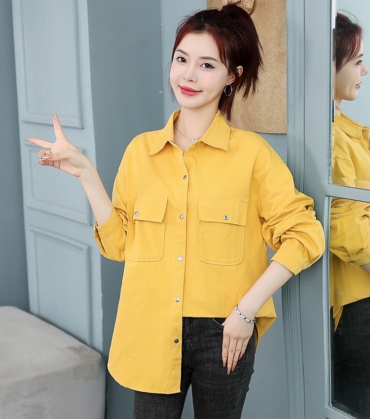 Slim red coat lazy Korean style tops for women