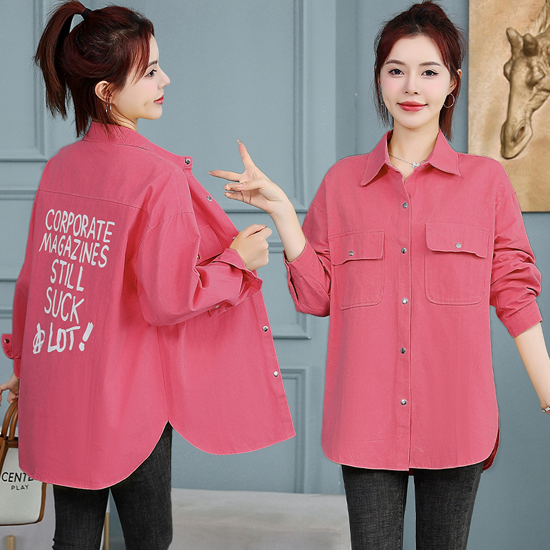 Slim red coat lazy Korean style tops for women