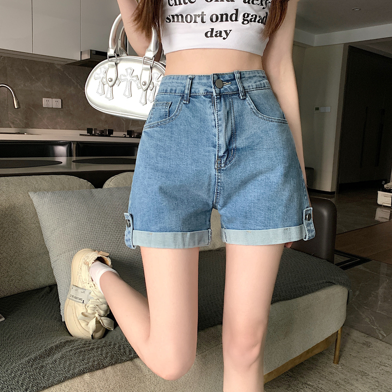 All-match denim sexy pants slim spicegirl shorts