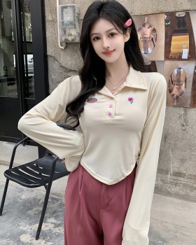 Long sleeve spicegirl hoodie slim short T-shirt