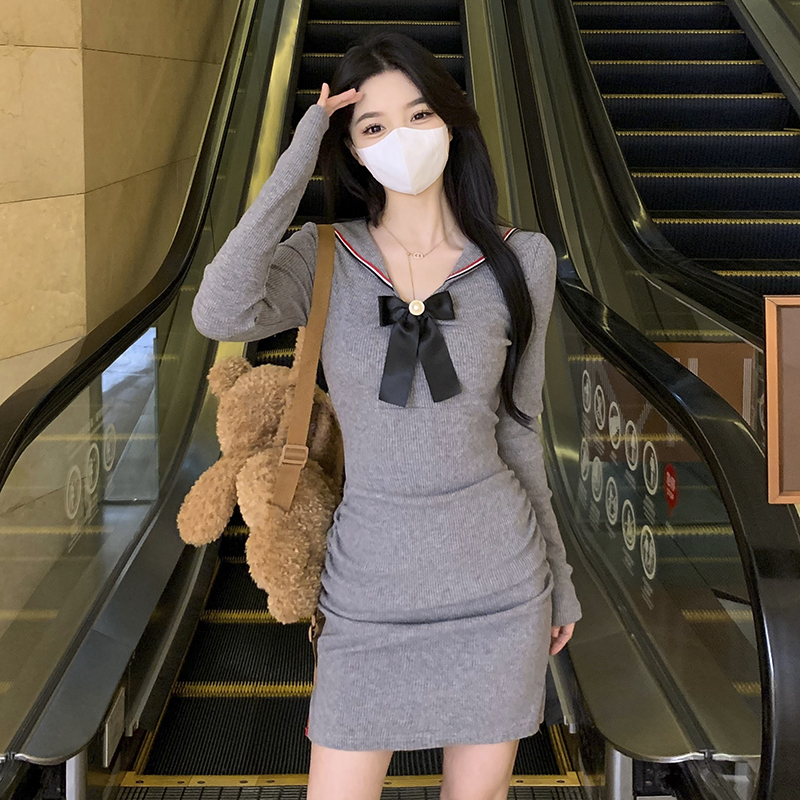 Korean style college enticement dress for women