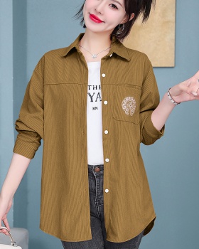Casual all-match spring coat loose Western style shirt for women