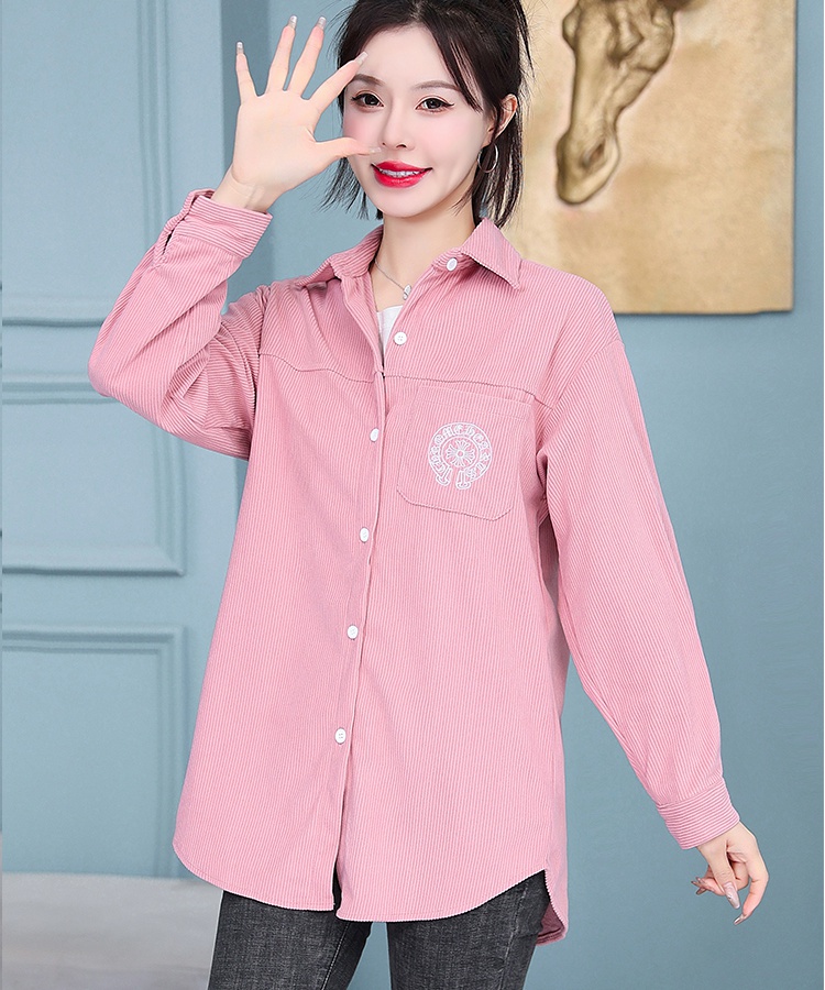 Casual all-match spring coat loose Western style shirt for women