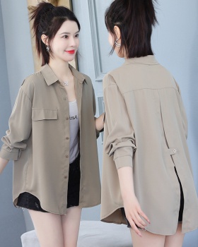 All-match thin coat air conditioning Korean style shirt