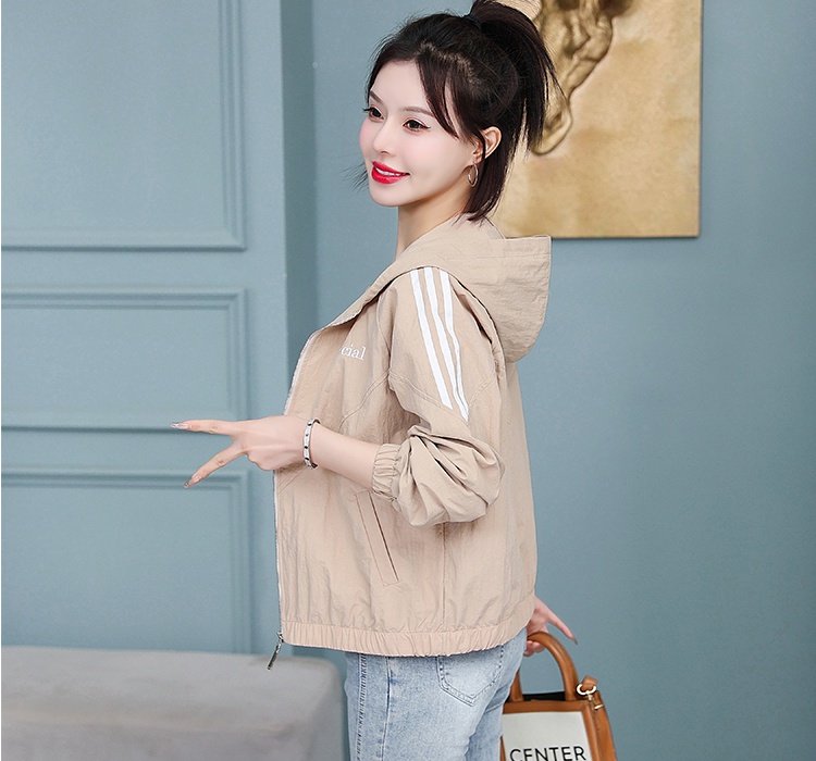 Fashion Casual hooded thin spring jacket for women