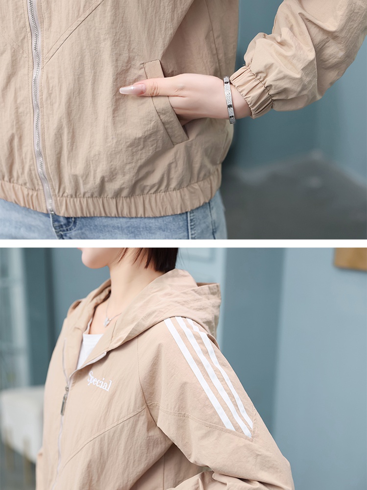 Fashion Casual hooded thin spring jacket for women