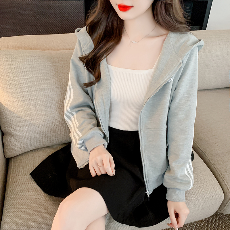 Show young long sleeve short hoodie Casual loose tops