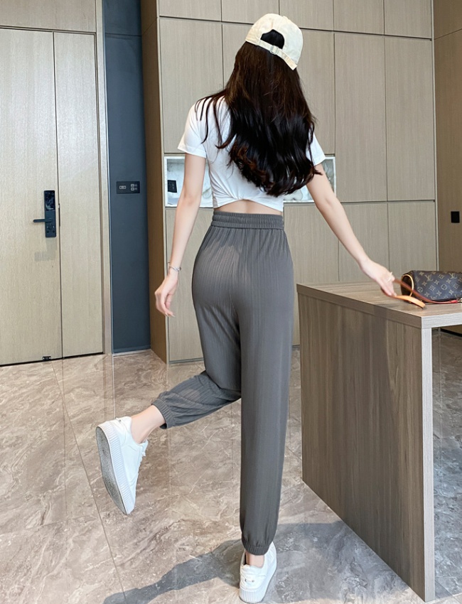 All-match high waist harem pants elastic bloomers for women