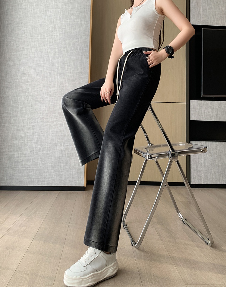 Spring and summer long pants high waist jeans for women