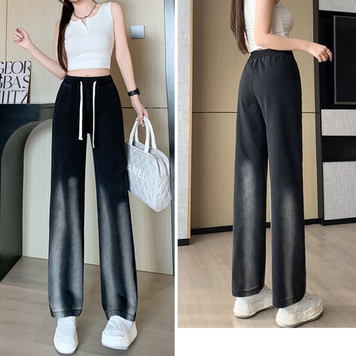 Spring and summer long pants high waist jeans for women