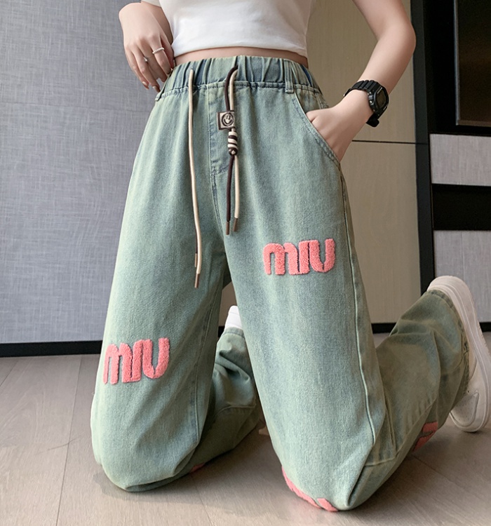All-match jeans spring and summer long pants for women