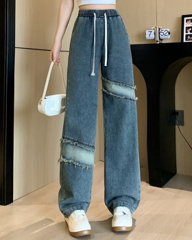 Korean style fashion long pants gradient jeans for women