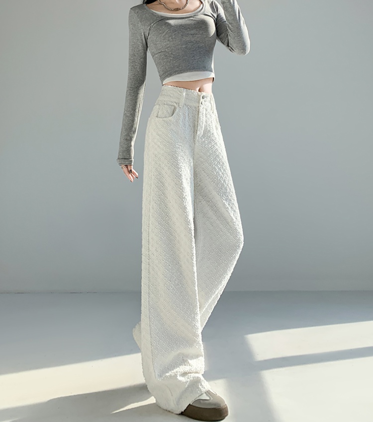 Spring wide leg jeans cotton straight casual pants
