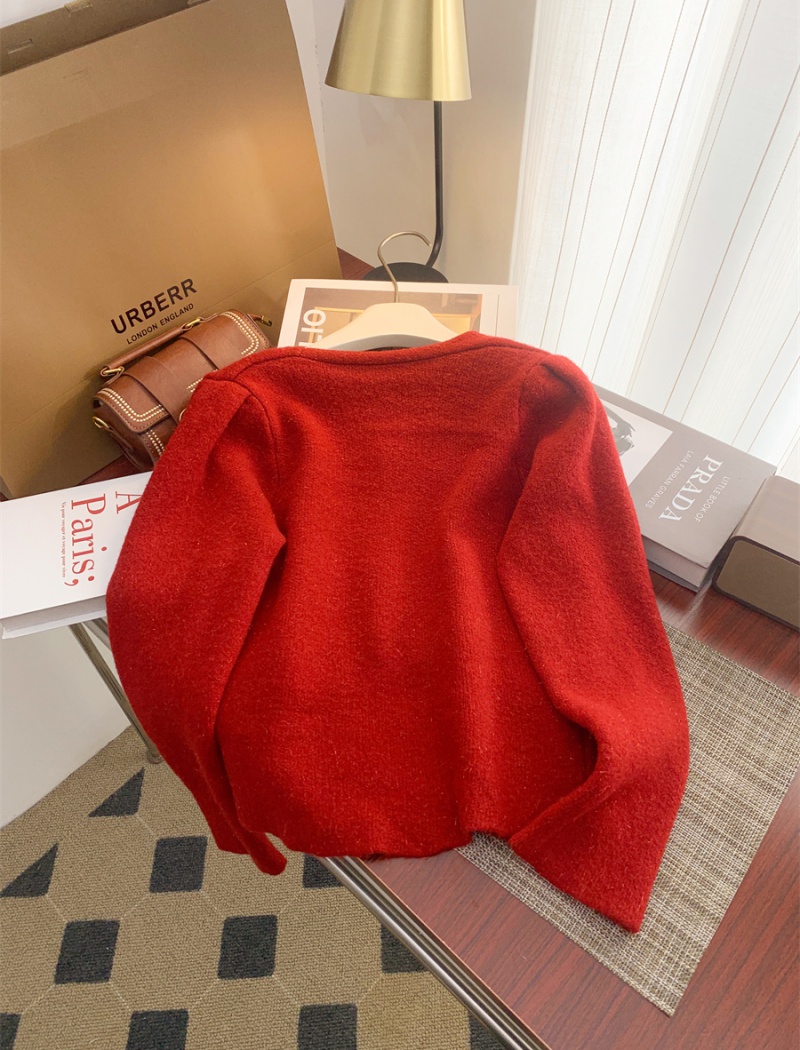 Temperament cardigan V-neck sweater for women