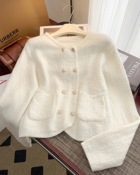 Short liangsi sweater double-breasted coat for women