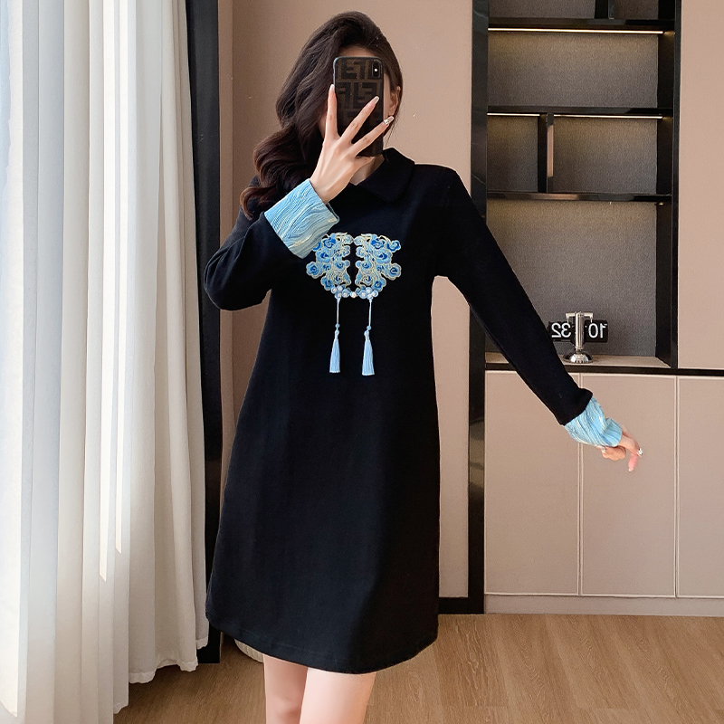 All-match Chinese style fashion slim dress for women