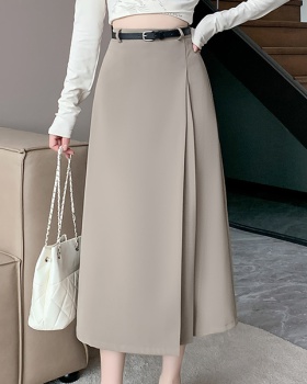 A-line all-match high waist long spring slim skirt