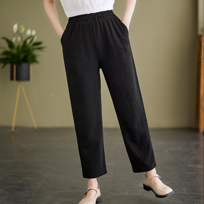 Frenum harem pants elastic waist casual pants for women