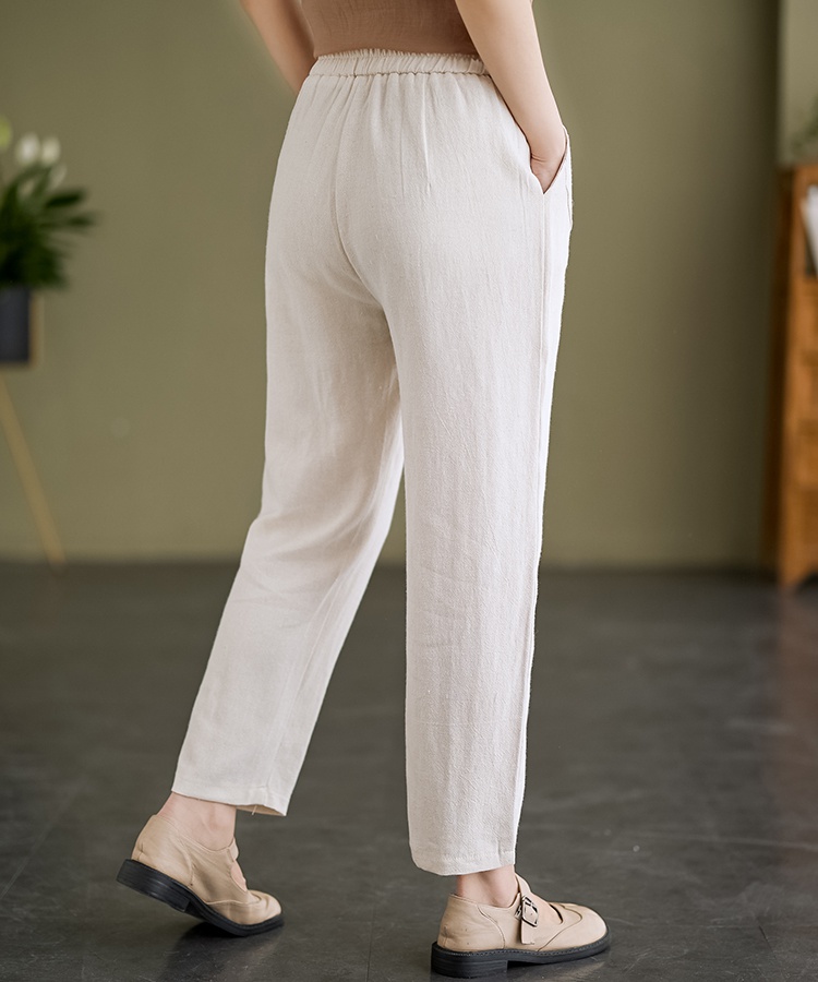 Frenum harem pants elastic waist casual pants for women