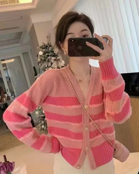 V-neck bottoming shirt all-match cardigan for women