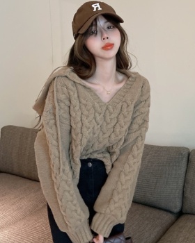 Lazy pullover sweater spring and autumn tops