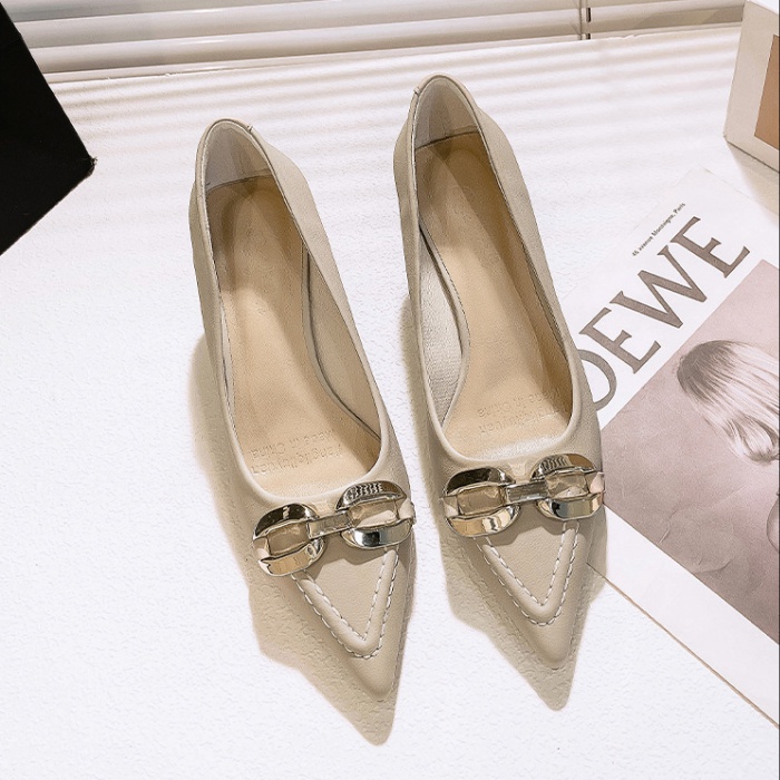 Pointed fine-root shoes temperament high-heeled shoes