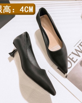 Fine-root footware pointed high-heeled shoes for women