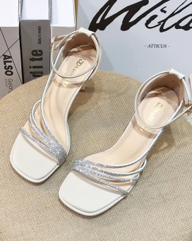 Ladies summer sandals open toe high-heeled shoes for women