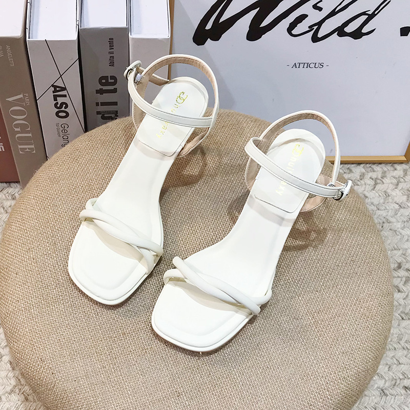 Rome France style sandals fine-root high-heeled shoes