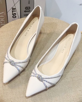 Pointed high-heeled shoes fashion low high-heeled shoes