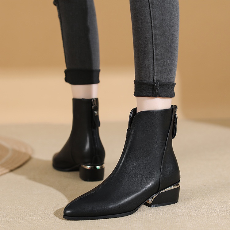 Genuine leather short boots boots for women