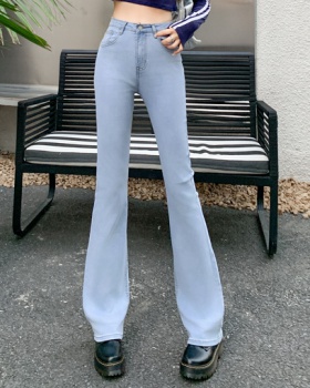Wide leg light luxury jeans slim speaker long pants