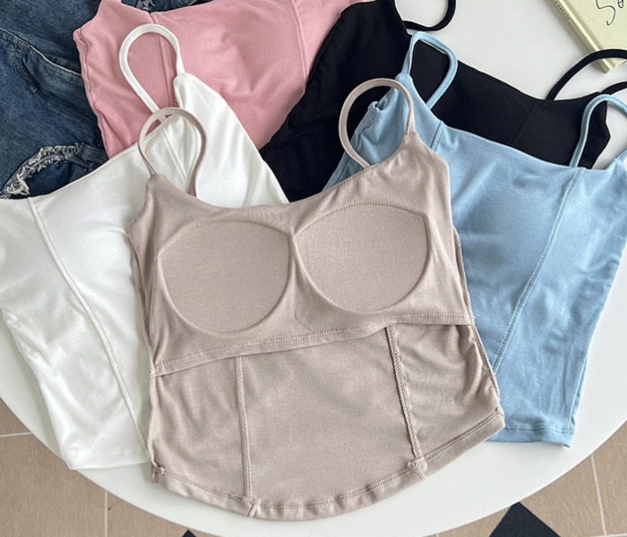 Spring and summer small sling with chest pad tops for women