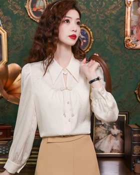 Chinese style spring dress long sleeve tops for women