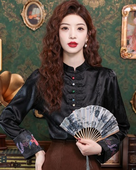 Small fellow shirt Chinese style tops for women