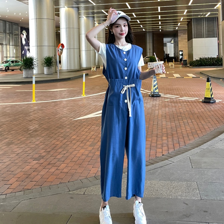 Show young loose jumpsuit niche straight wide leg pants
