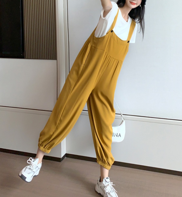 Korean style harem pants bib pants a set for women