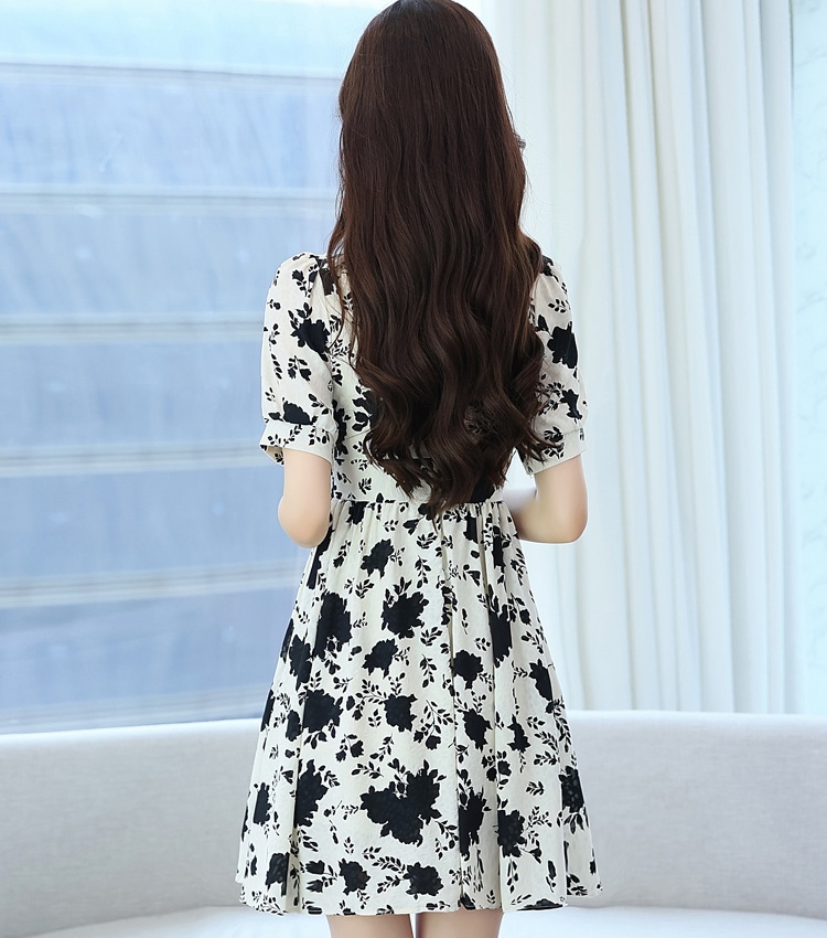 Floral Cover belly France style dress for women