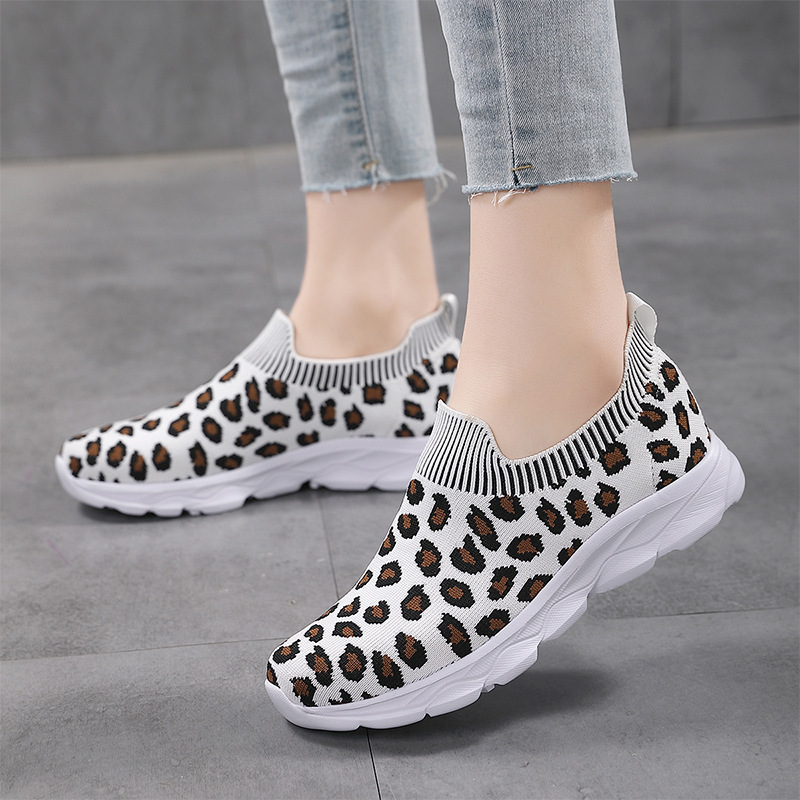 Sports Casual mesh large yard spring leopard shoes
